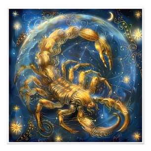 Prachtige astrologie Zodiac Geboorteteken Foto Afdruk