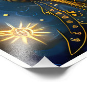 Prachtige astrologie Zodiac Geboorteteken Foto Afdruk (Hoek)