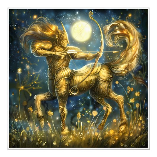 Prachtige astrologie Zodiac Geboorteteken Foto Afdruk (Voorkant)