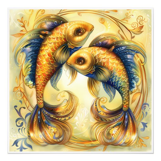 Prachtige astrologie Zodiac Geboorteteken Foto Afdruk (Voorkant)