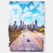 Prachtige Atlanta Georgia Travel Skyline Waterverf Magneet (Voorkant)