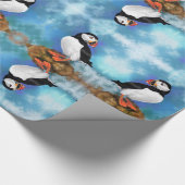 Prachtige Atlantische puffin-dradenpapier Cadeaupapier (Hoek)