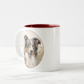 Prachtige Australische herder Tweekleurige Koffiemok (Voorkant links)