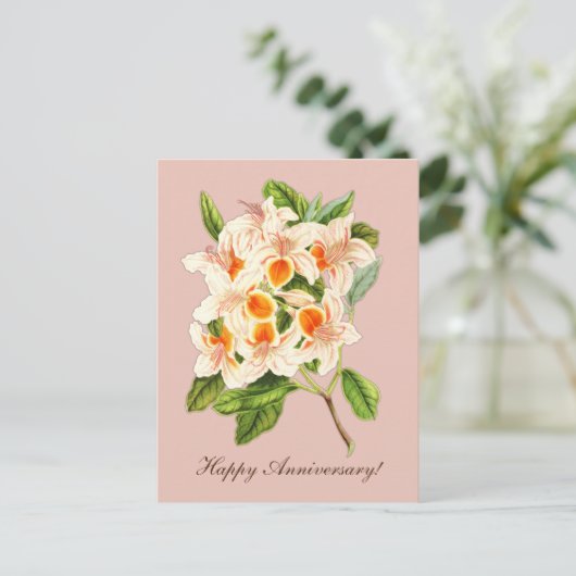 Prachtige azalea, jubileum briefkaart (Staand voorkant)