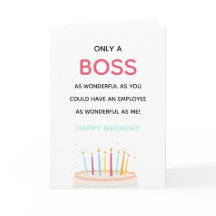 Prachtige baas / manager Grappige verjaardagstaart