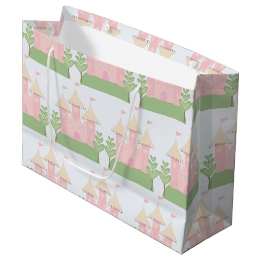 Prachtige Baby-cadeautjes of beeldschermen met dou Large Cadeautasje (Voorkant Gekanteld)