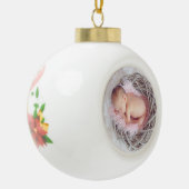 Prachtige Baby foto Keramische Bal Ornament (Links)
