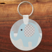 Prachtige Baby olifant in blauw Sleutelhanger (Voorkant)