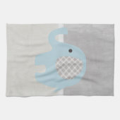 Prachtige Baby olifant in blauw Theedoek (Horizontaal)