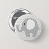 Prachtige Baby olifant in Neutral Grey Ronde Button 5,7 Cm (Voorkant /achterkant)