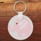 Prachtige Baby olifant in roze Sleutelhanger (Voorkant)