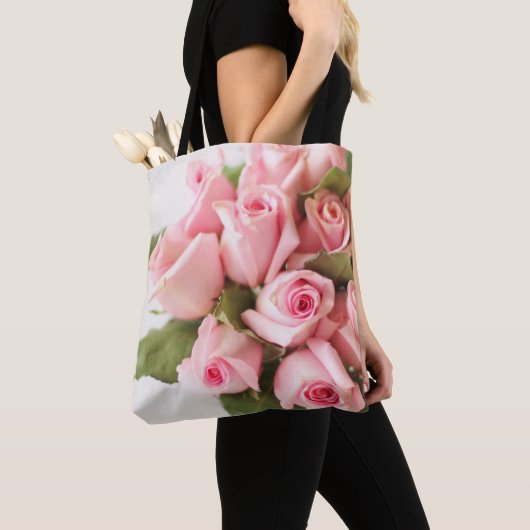 Prachtige Baby Roze Bunch van Rozen Tote Bag (Dichtbij)