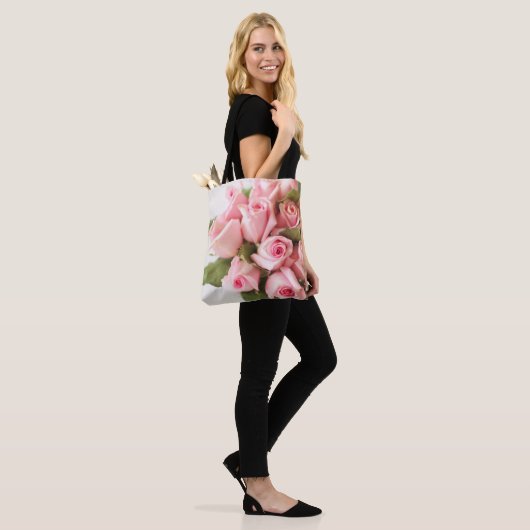 Prachtige Baby Roze Bunch van Rozen Tote Bag (Op model)