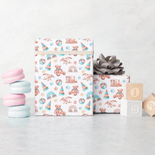 Prachtige Baby showers voor Waterverf Cadeaupapier (Baby Shower)