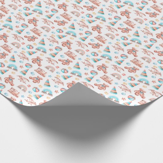 Prachtige Baby showers voor Waterverf Cadeaupapier (Hoek)