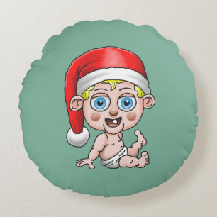 Prachtige Baby Sinterklaas Rond Kussen