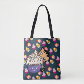 Prachtige Baby Tijger Munching op een Cupcake Canv Tote Bag (Voorkant)