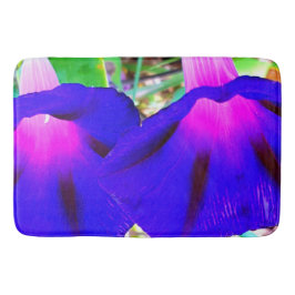 Prachtige badkamermat met paarse bloemen badmat