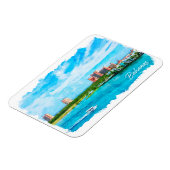 Prachtige Bahama's Caribische vakantie landschap Magneet (Linkerzijde)