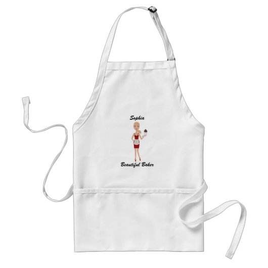 Prachtige Baker Persoonlijke Apron Blonde 2 Standaard Schort (Voorkant)