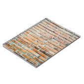 Prachtige bakstenen oude klassieke kastanje, aarde notitieboek (Linkerzijde)