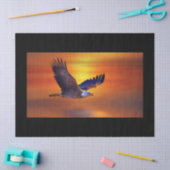 Prachtige Bald Eagle in Flight Sunset Tissuepapier (Craft)