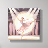Prachtige ballerina | Ballet Arts Dans Waterverf Canvas Afdruk (Voorkant)