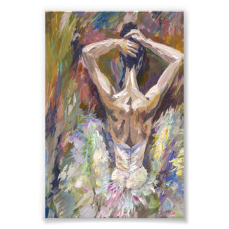prachtige Ballerina Painting Acrylgift Foto Afdruk