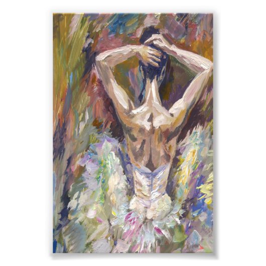 prachtige Ballerina Painting Acrylgift Foto Afdruk (Voorkant)