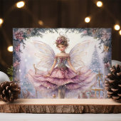 Prachtige Ballerina Sugarplum Fairy Kerstmis Feestdagen Kaart