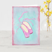 Prachtige balletschoentjes Art Kaart (Gele Bloem)