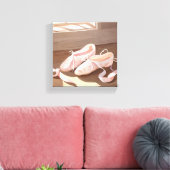 Prachtige balletschoentjes |  roze canvas afdruk (Insitu (Woonkamer))