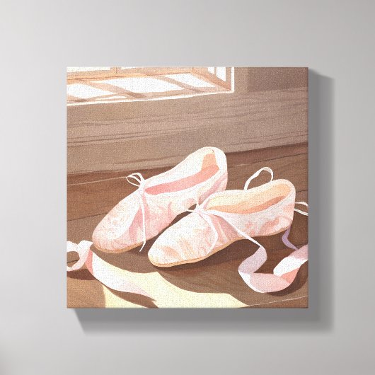 Prachtige balletschoentjes |  roze canvas afdruk (Voorkant)