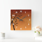 Prachtige Bamboe en uitzicht Zen in de bergen Vierkante Klok (Huis)