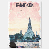 Prachtige Bangkok Thailand City Sunset Waterverf Magneet (Voorkant)