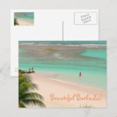 PRACHTIGE BARBADOS"/PRACHTIGE STRAND & AQUA WATER BRIEFKAART (Voorkant / Achterkant)