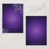 Prachtige barokke Paarse Scroll Plaatskaart Plaatskaartje (Voorkant / Achterkant)