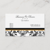 Prachtige  Baroque Deluxe Damask Designer Visitekaartje (Achterkant)