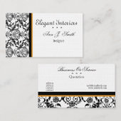Prachtige  Baroque Deluxe Damask Designer Visitekaartje (Voorkant / Achterkant)