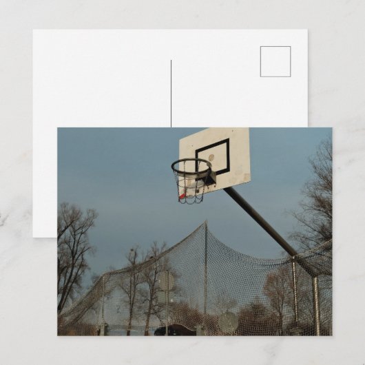Prachtige Basketbal Briefkaart (Voorkant / Achterkant)