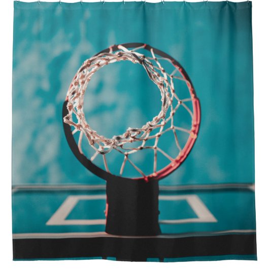 Prachtige Basketball Artwork Douchegordijn (Voorkant)