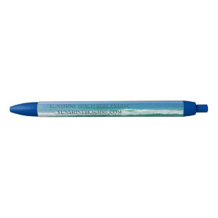 Prachtige 'Beach Custom Ocean Vacation'-activiteit Zwarte Inkt Pen