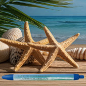 Prachtige 'Beach Custom Ocean Vacation'-activiteit Zwarte Inkt Pen