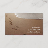 Prachtige Beach Foot Prints Counseling Center Visitekaartje (Achterkant)