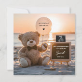 Prachtige Beach Side beer zwangerschapsaankondigin Kaart (Voorkant)