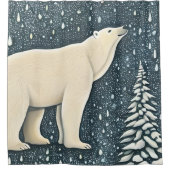 Prachtige Beer van kunstpolen Douchegordijn (Voorkant)