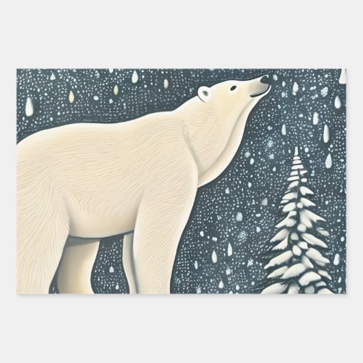 Prachtige Beer van kunstpolen Inpakpapier Vel (Voorkant 2)