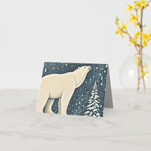 Prachtige Beer van kunstpolen Kaart (Gele Bloem)