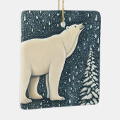 Prachtige Beer van kunstpolen Keramisch Ornament (Rechts)