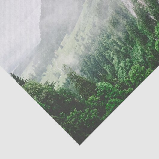 Prachtige Beierse bosbergen in Duitsland Tissuepapier (Detail)